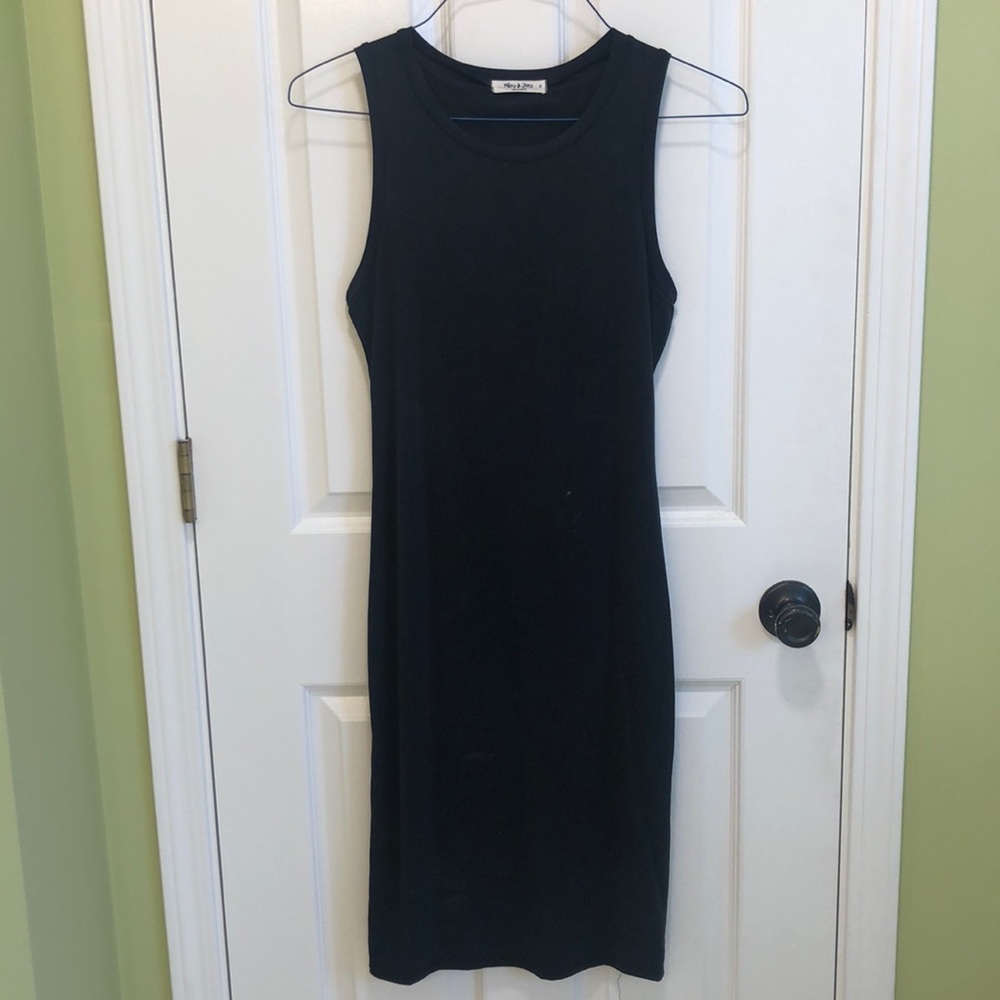 Black racer back dress